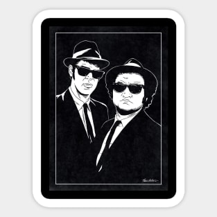 THE BLUES BROTHERS (Black and White) Sticker